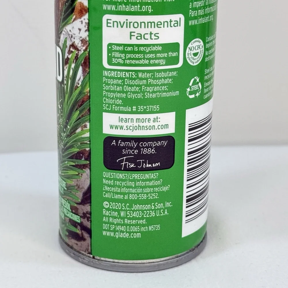 Glade Pine Wonderland Limited Edition Spray 8 Oz‎ 70% Full Holiday Air Freshener